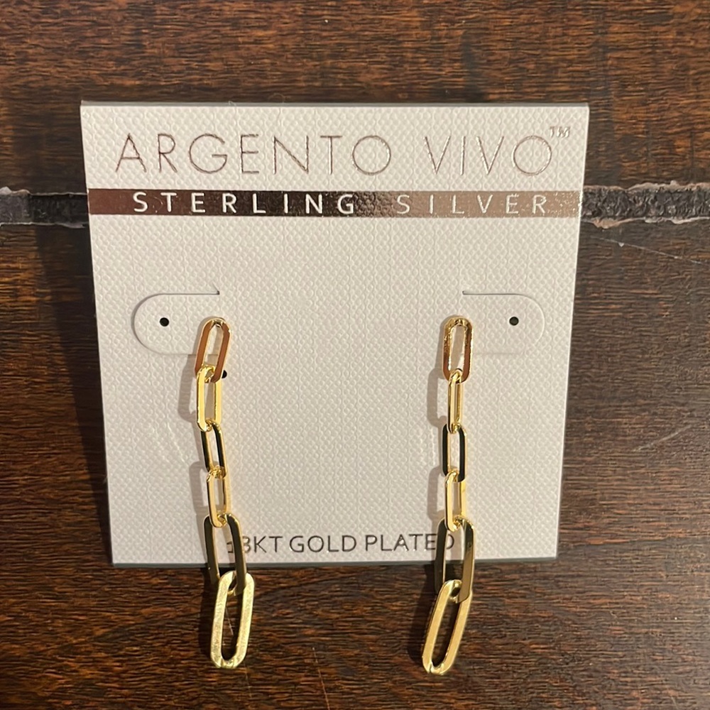 GOLD PLATED DANGLE EARRINGS